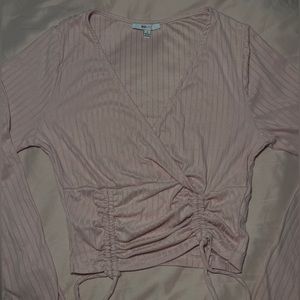 Pink Long Sleeve Crop top